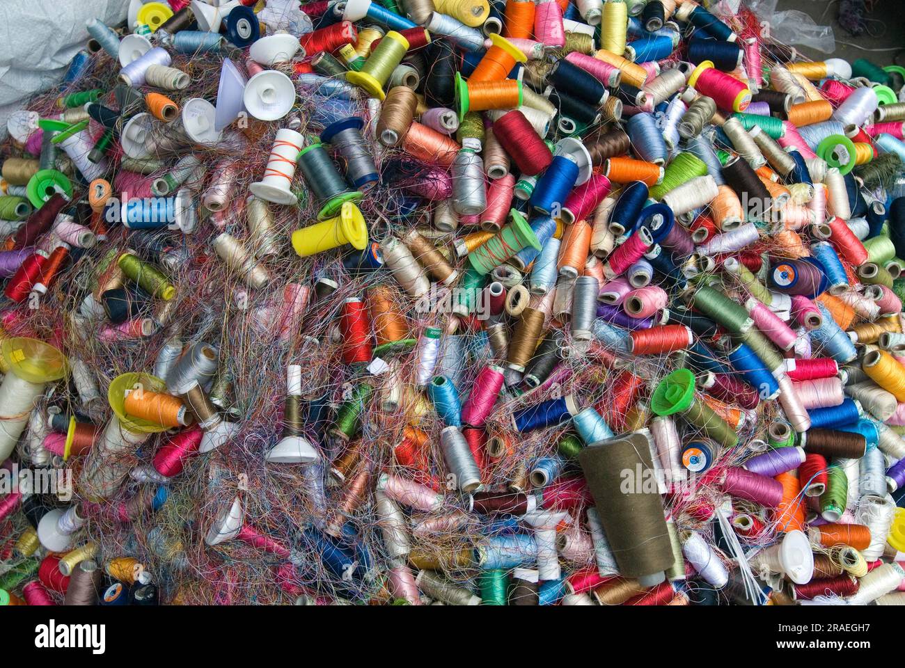 Waste threads, Tiruppur Tirupur, Tamil Nadu, South India, India, Asia Stock Photo Alamy