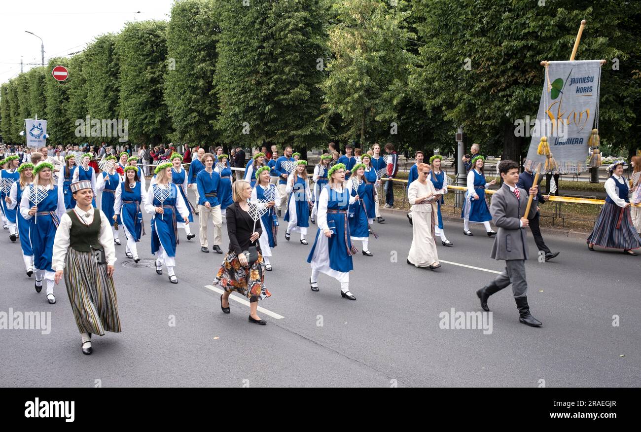 2023 Latvian Song and Dance Festival, Festival Participants’ Parade, Riga, Latvia, 2nd July 2023
