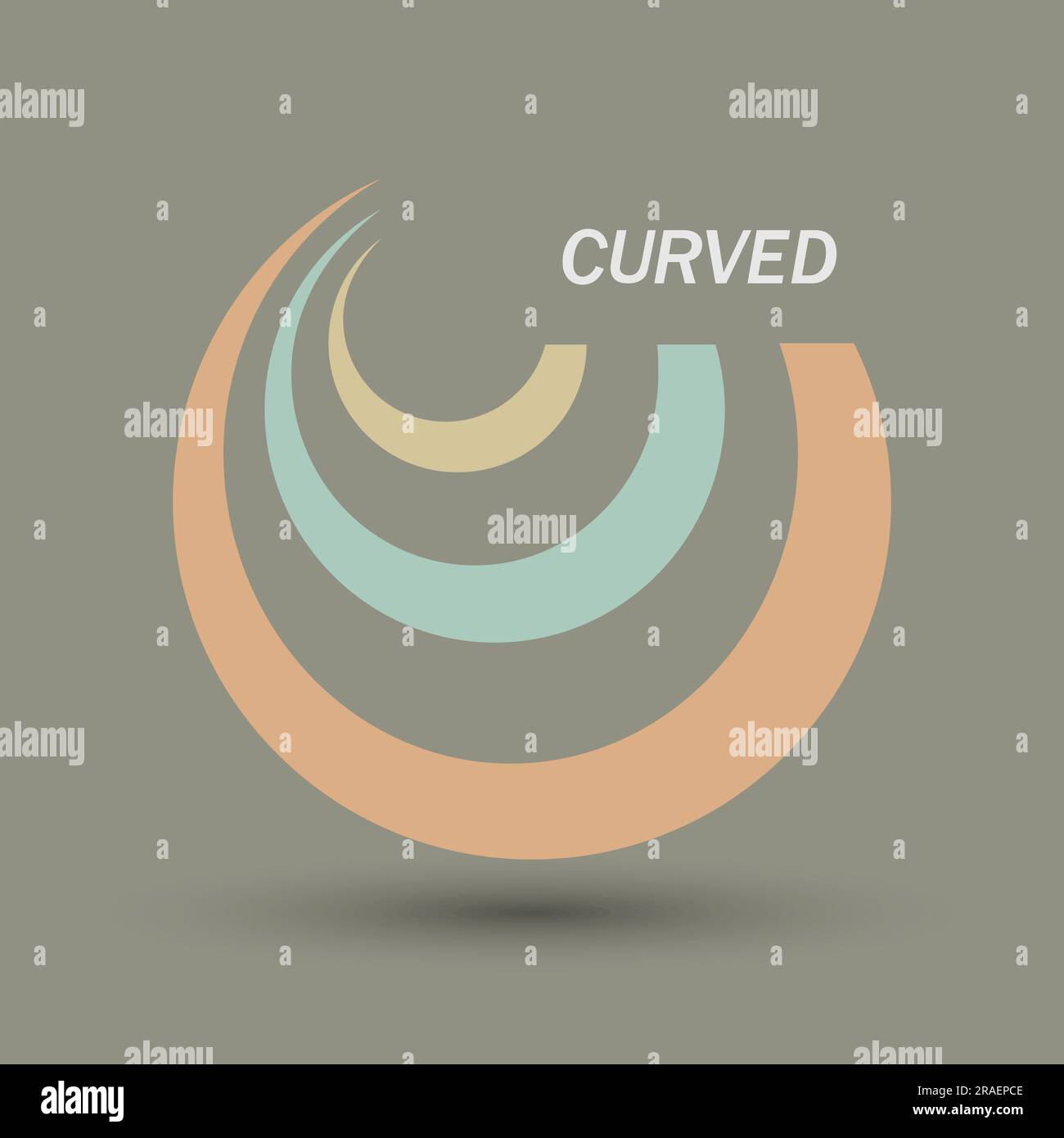 Circle logo design element. Colored vector icon. Stock Vector