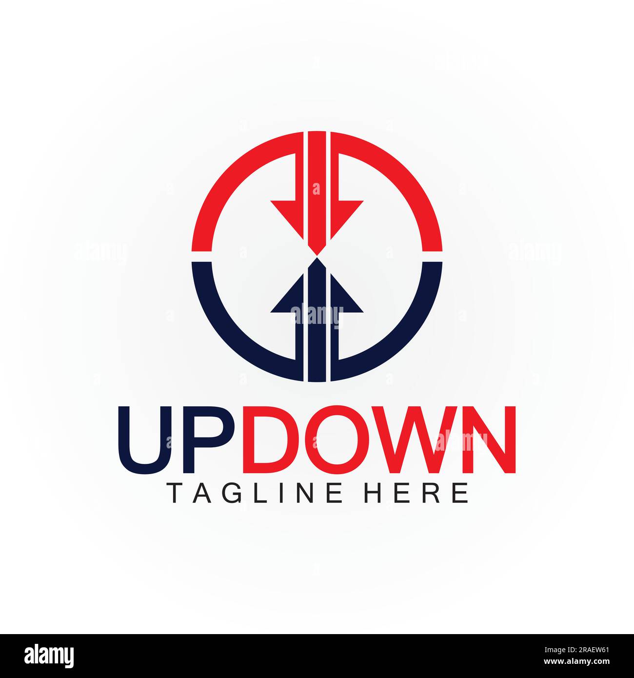 Arrows up down logo icon design template. Stock Vector