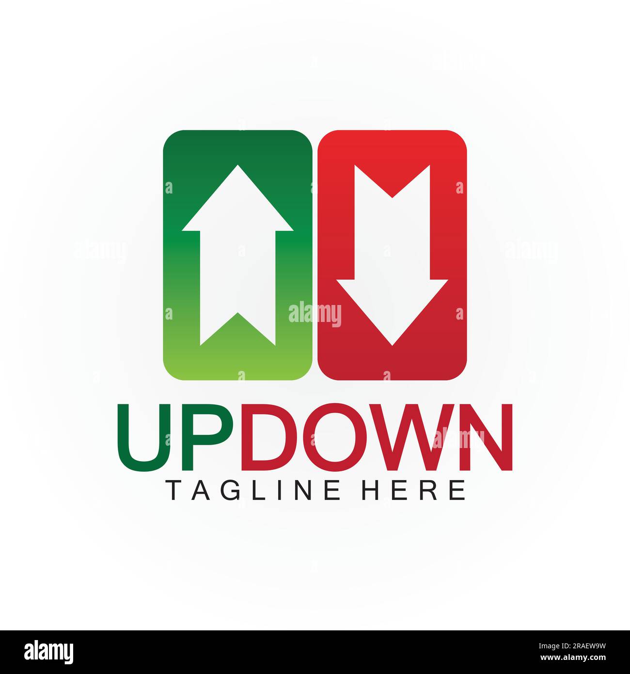 Arrows up down logo icon design template. Stock Vector