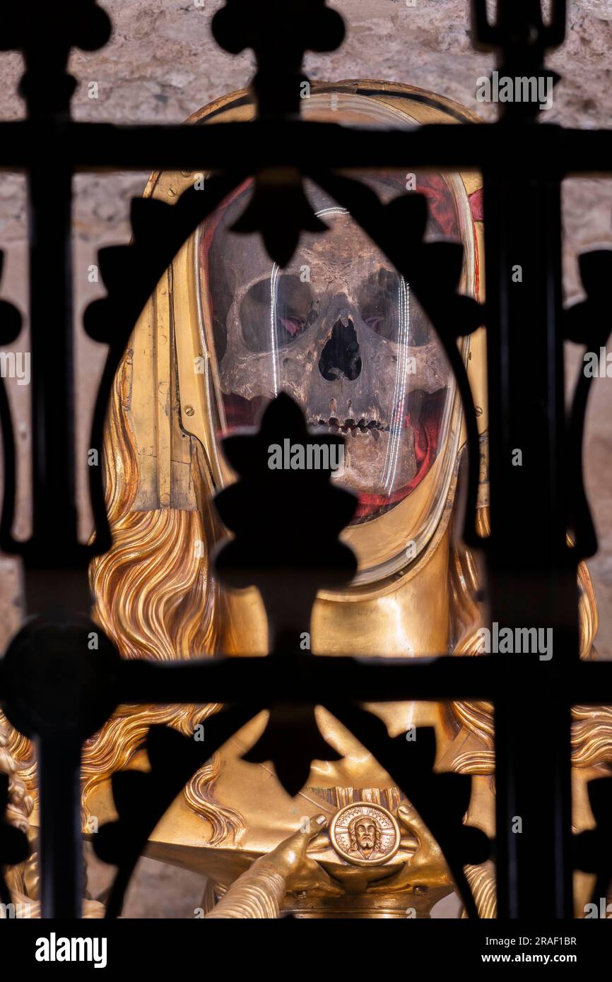 Reliquary of Saint Mary Magdalene, crypt of the Basilica of Mary ...