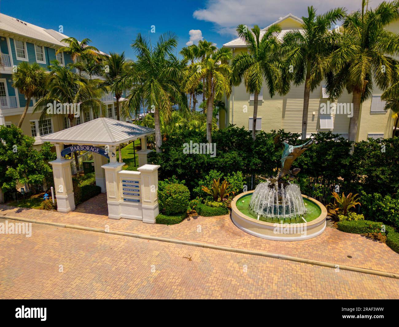 Stuart, FL, USA - July 1, 2023: Aerial photo Harborage Yacht Club ...