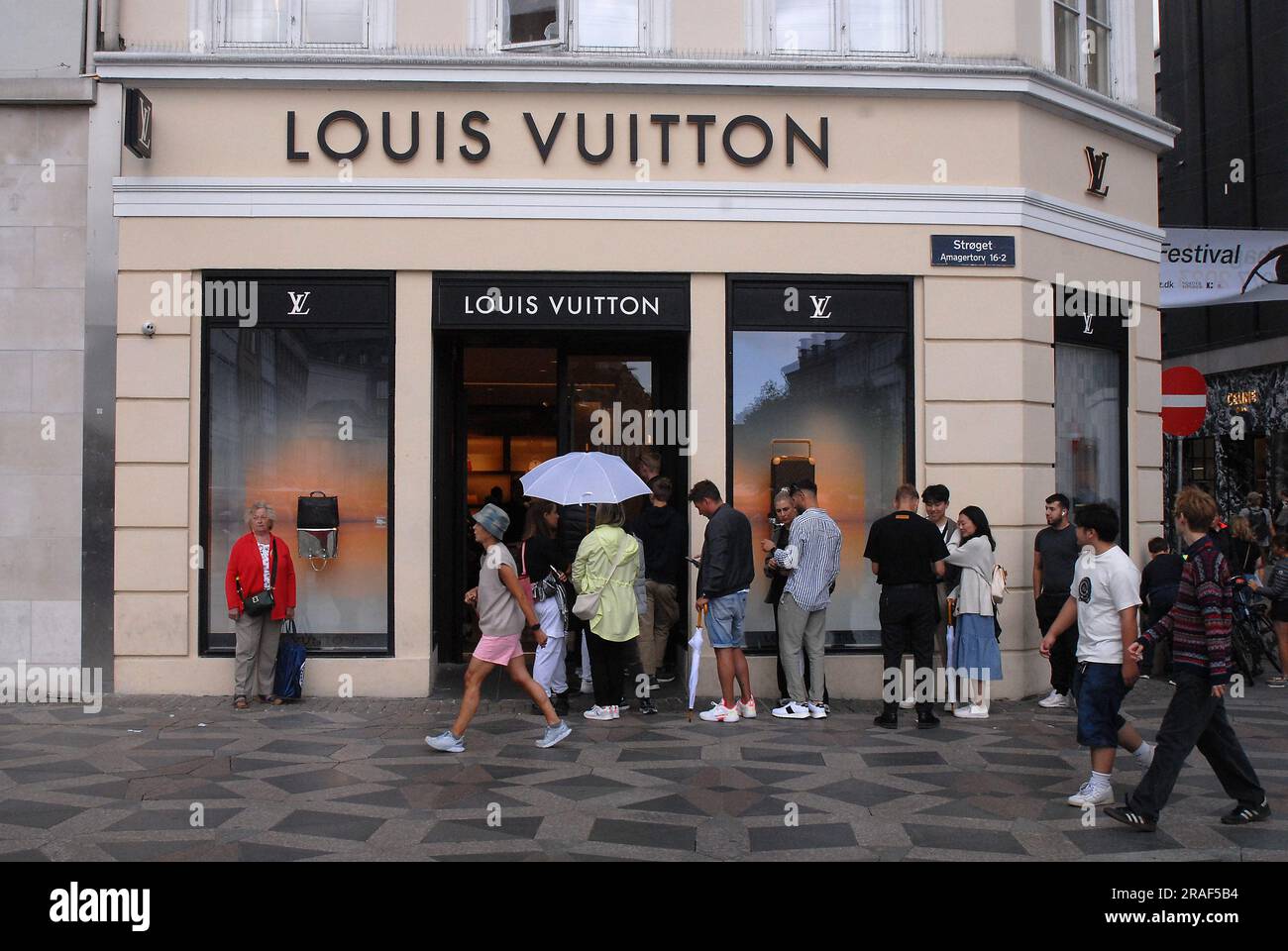 03 July 2023/ Louis Vuittons store on stroeget in danish capital ...