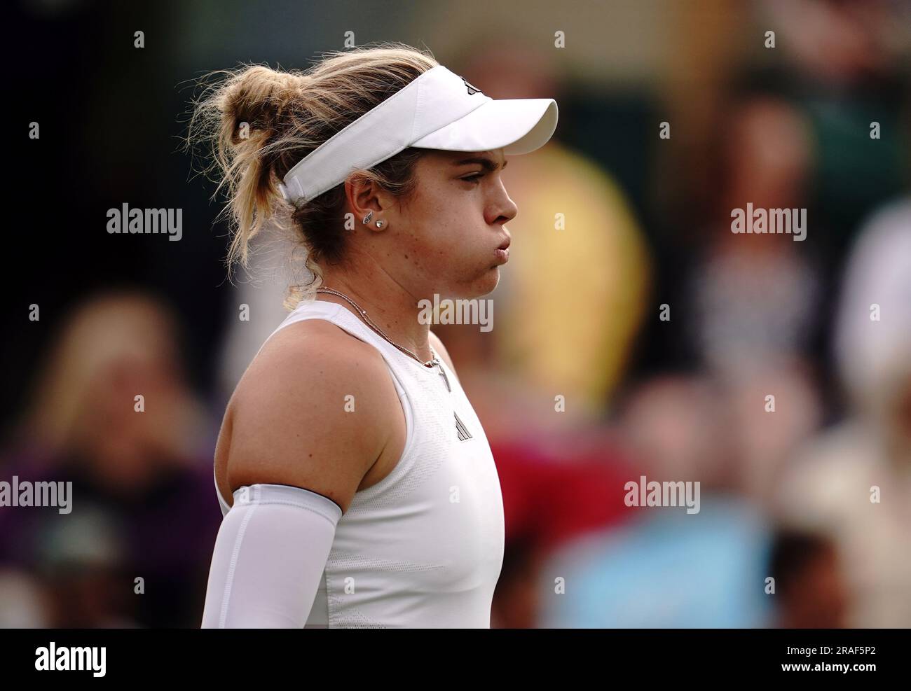Caty Mcnally reacts during her match against Jodie Burrage (not