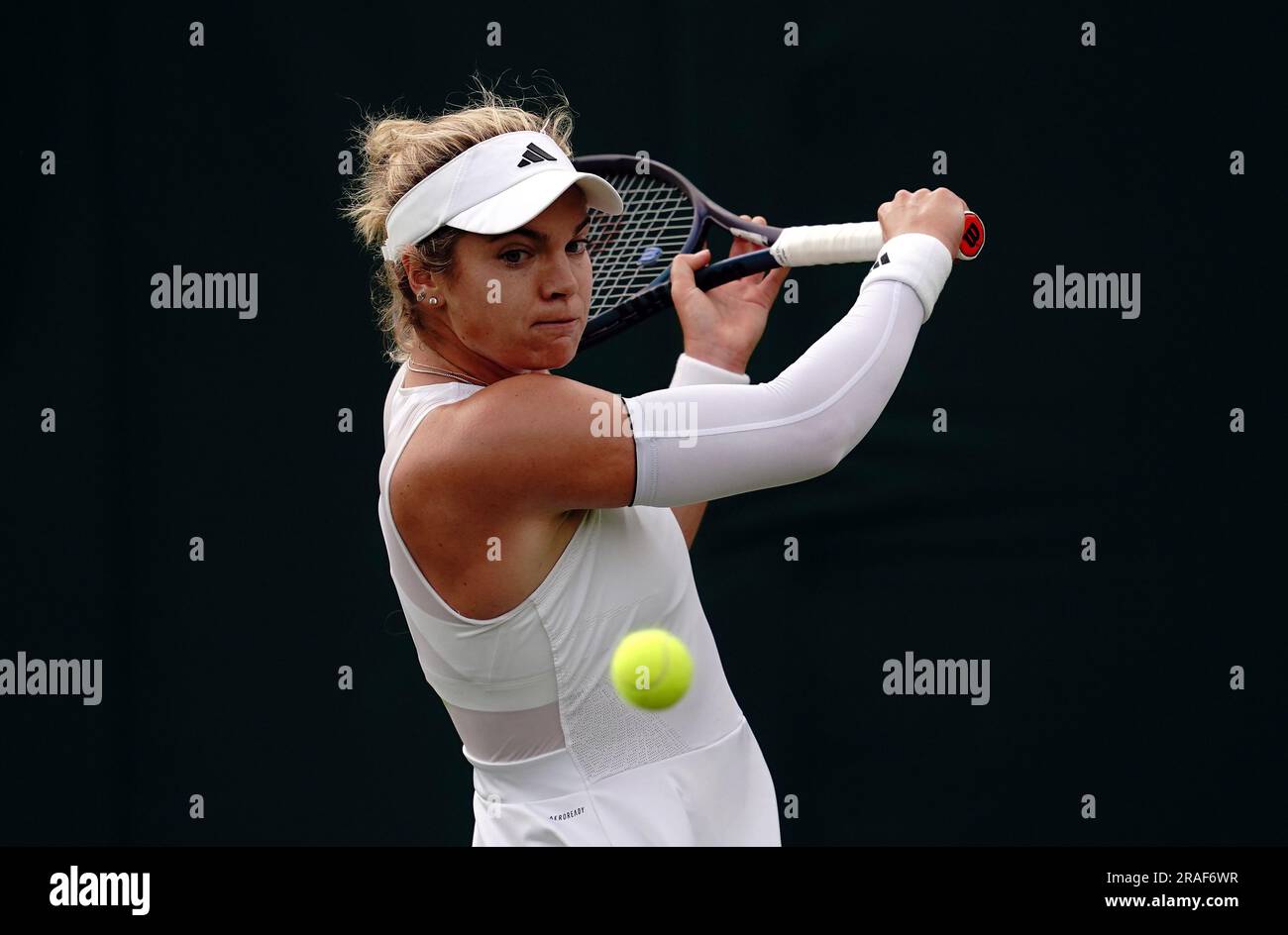 Caty Mcnally in action against Jodie Burrage (not pictured) on day one