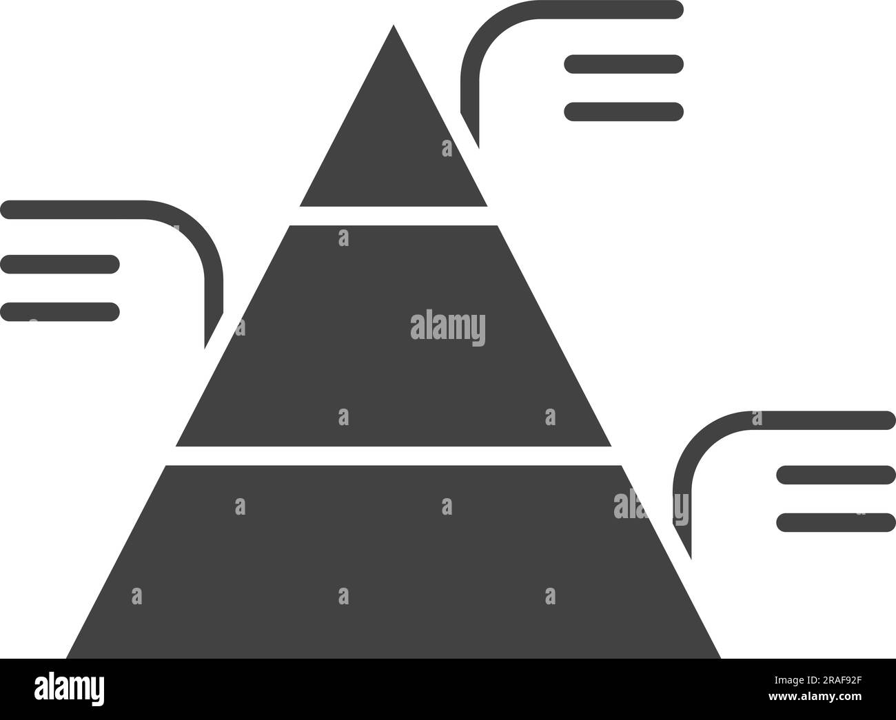 Pyramid Chart Icon Image. Stock Vector