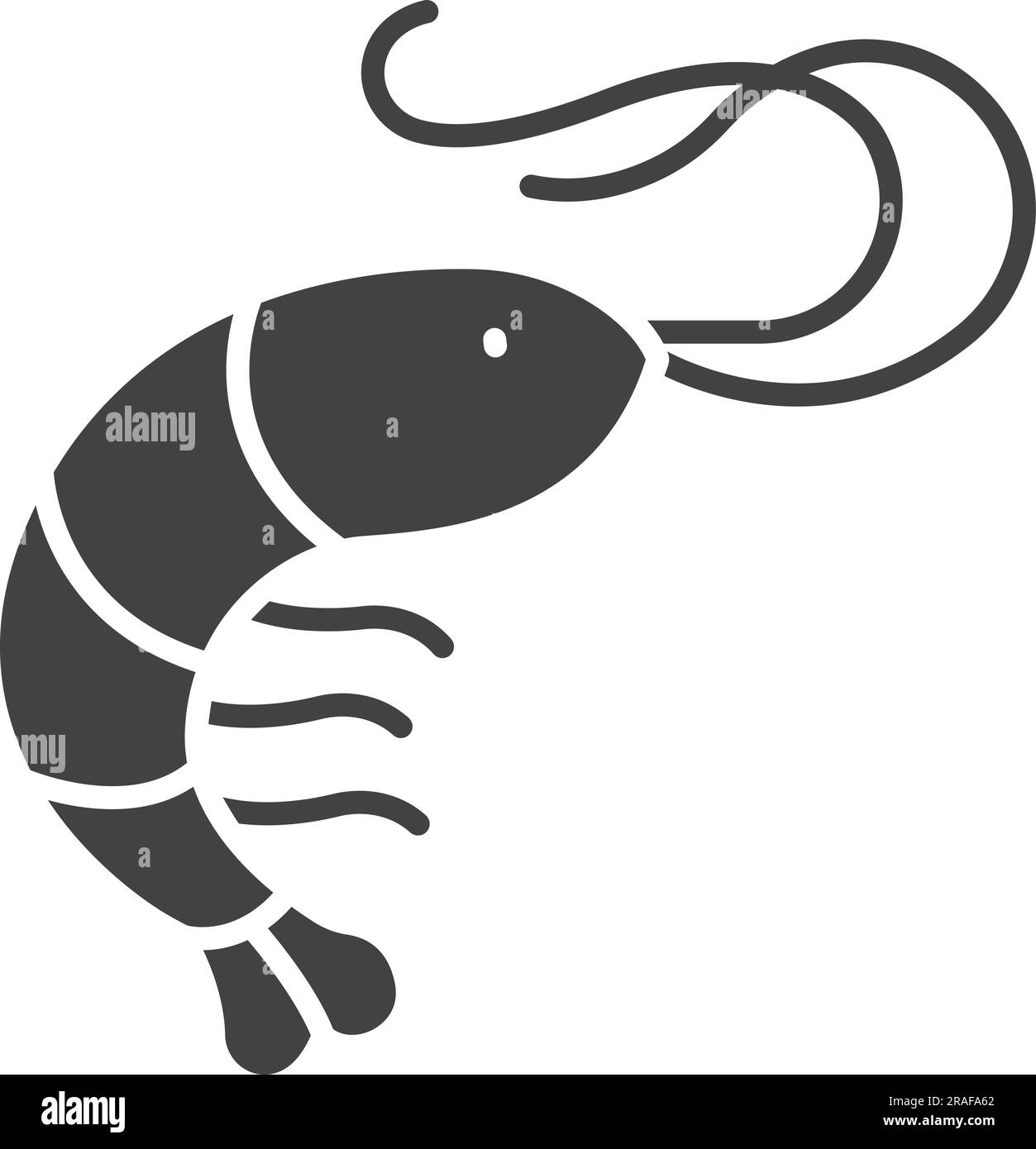 Shrimp Icon Image. Stock Vector