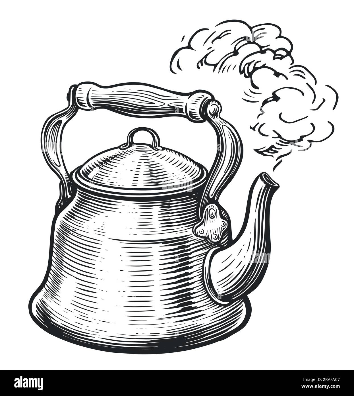Vector Teapot Hand Draw Stock Illustration - Download Image Now - Teapot,  Tea - Hot Drink, Kettle - iStock