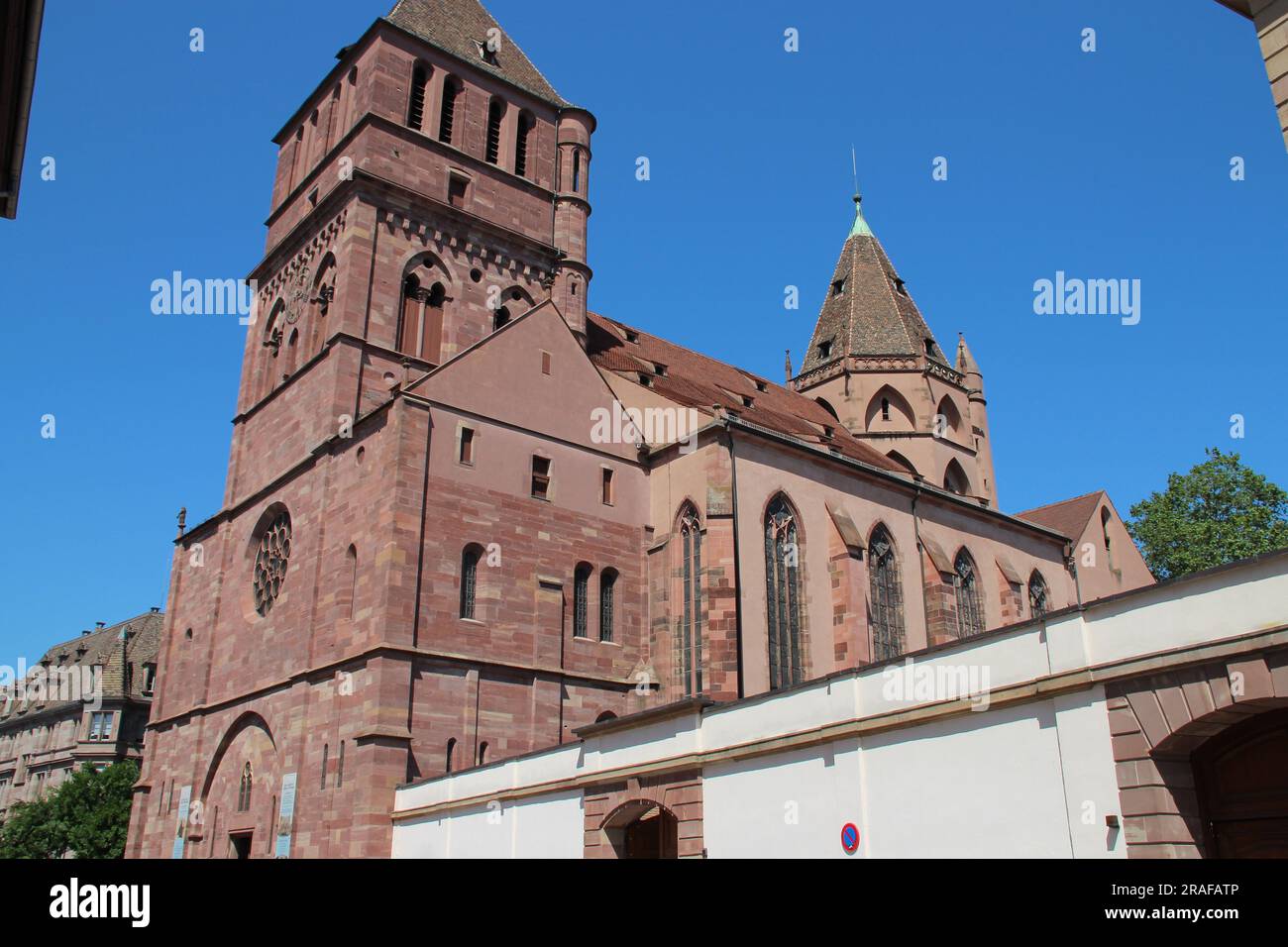 protestant church (saint-thomas) in strasbourg in alsace (france) Stock Photo