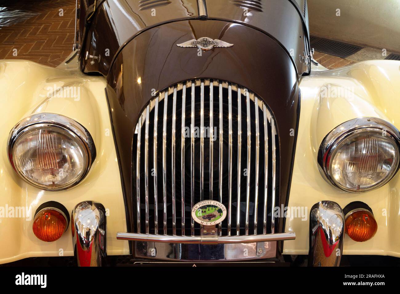 Front view of 1980 Morgan 4/4 Stock Photo