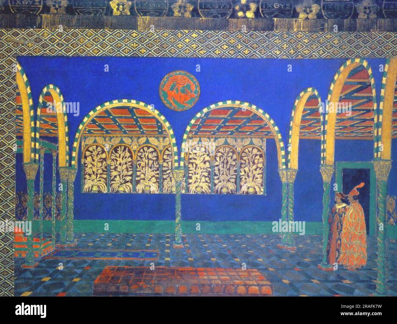 Le martyre de Saint Sebastien act I set design 1911 by Leon Bakst Stock