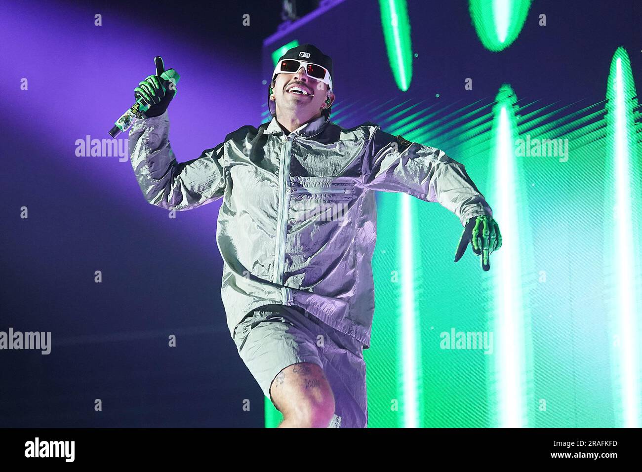 Madrid, Spain. 02nd July, 2023. Feid in concert. July 2, 2023. (Photo