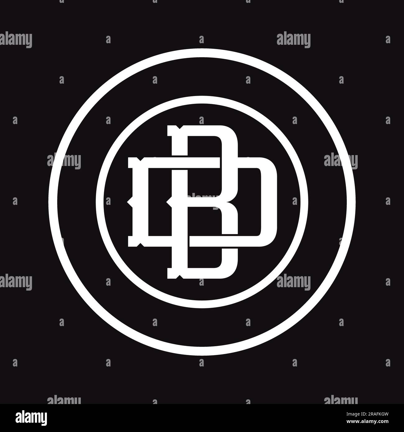 Modern Streetwear BD or DB Initial Monogram Text Letter Logo Design ...