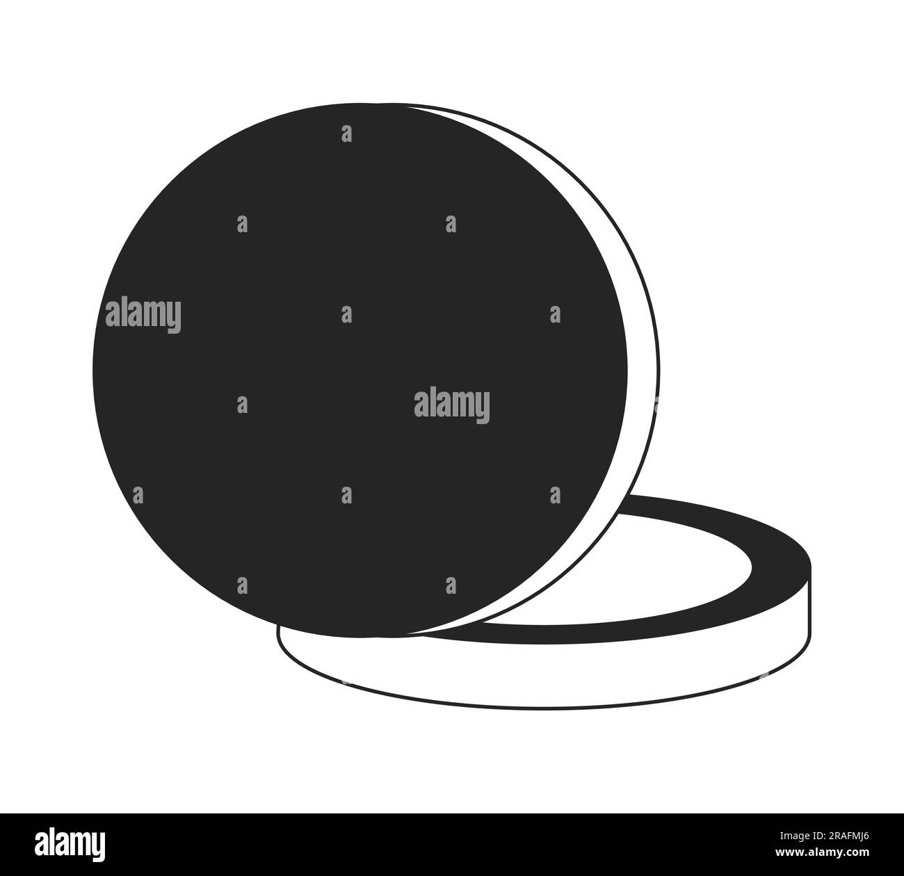 Mirror with blush flat monochrome isolated vector object Stock Vector ...