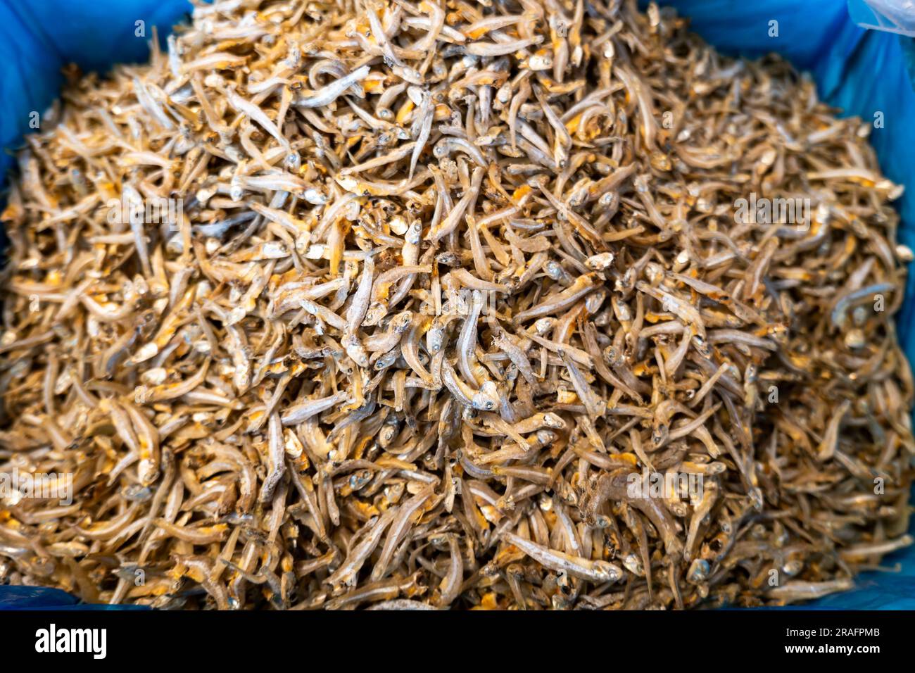 dried anchovies pile in Asian market in Malaysia Stock Photo Alamy