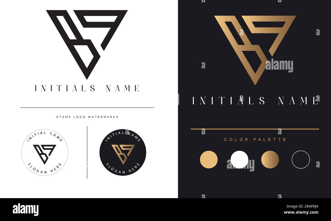 Luxury BP or PB Initial Monogram Text Letter Logo Design Stock Vector ...