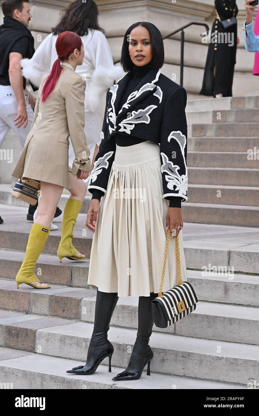 Paris, France. 03rd July, 2023. Sabrina Elba at Schiaparelli show