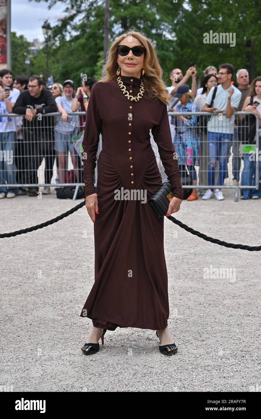 Paris, France. 03rd July, 2023. Marisa Berenson at Schiaparelli show during  Haute Couture Fashion Week in