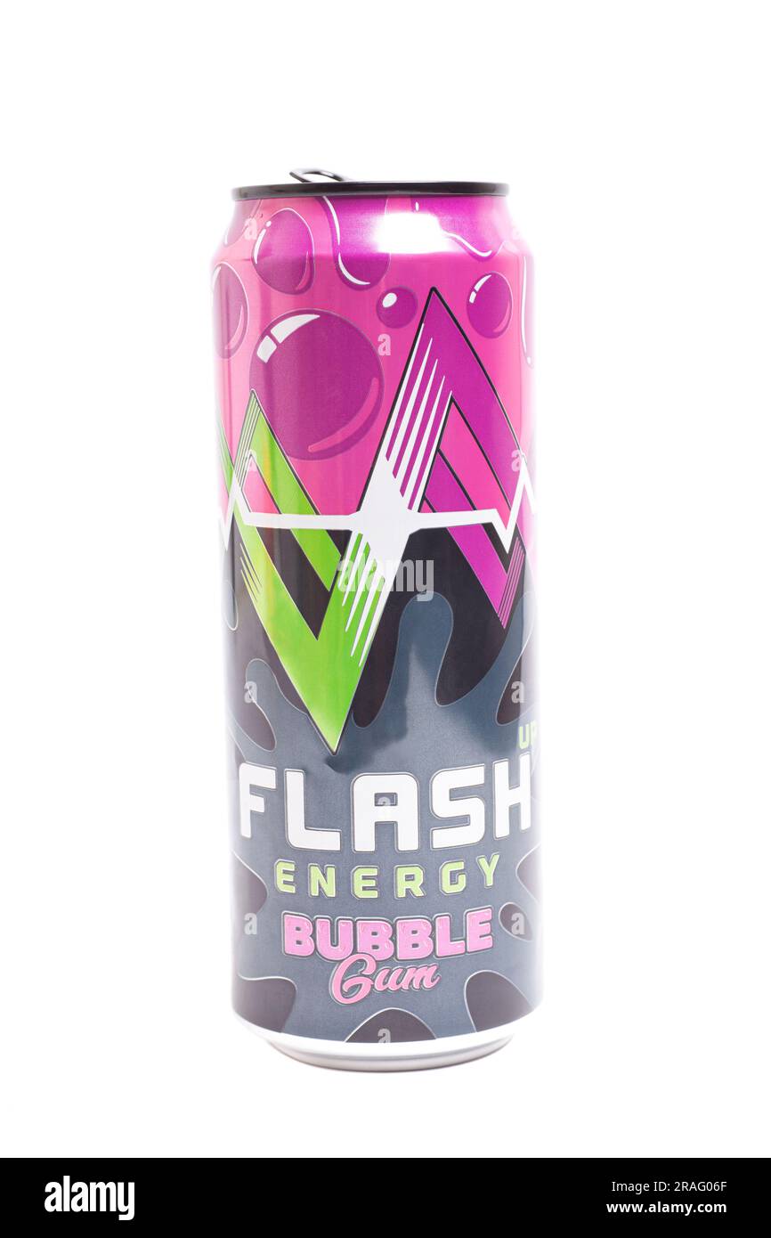 Flash Up Energy Bubble gum energy drink Stock Photo Alamy