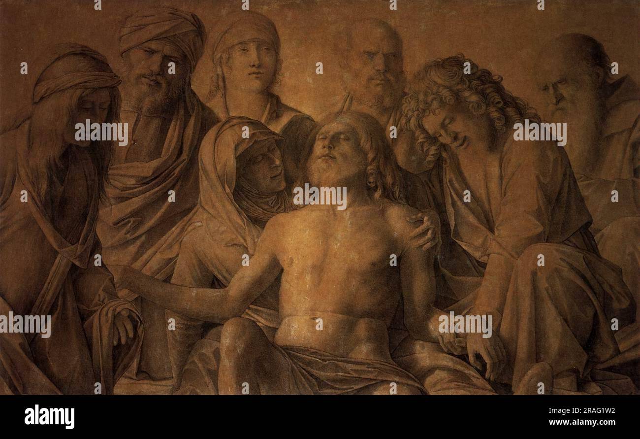 The Lamentation over the Body of Christ 1500 by Giovanni Bellini Stock ...