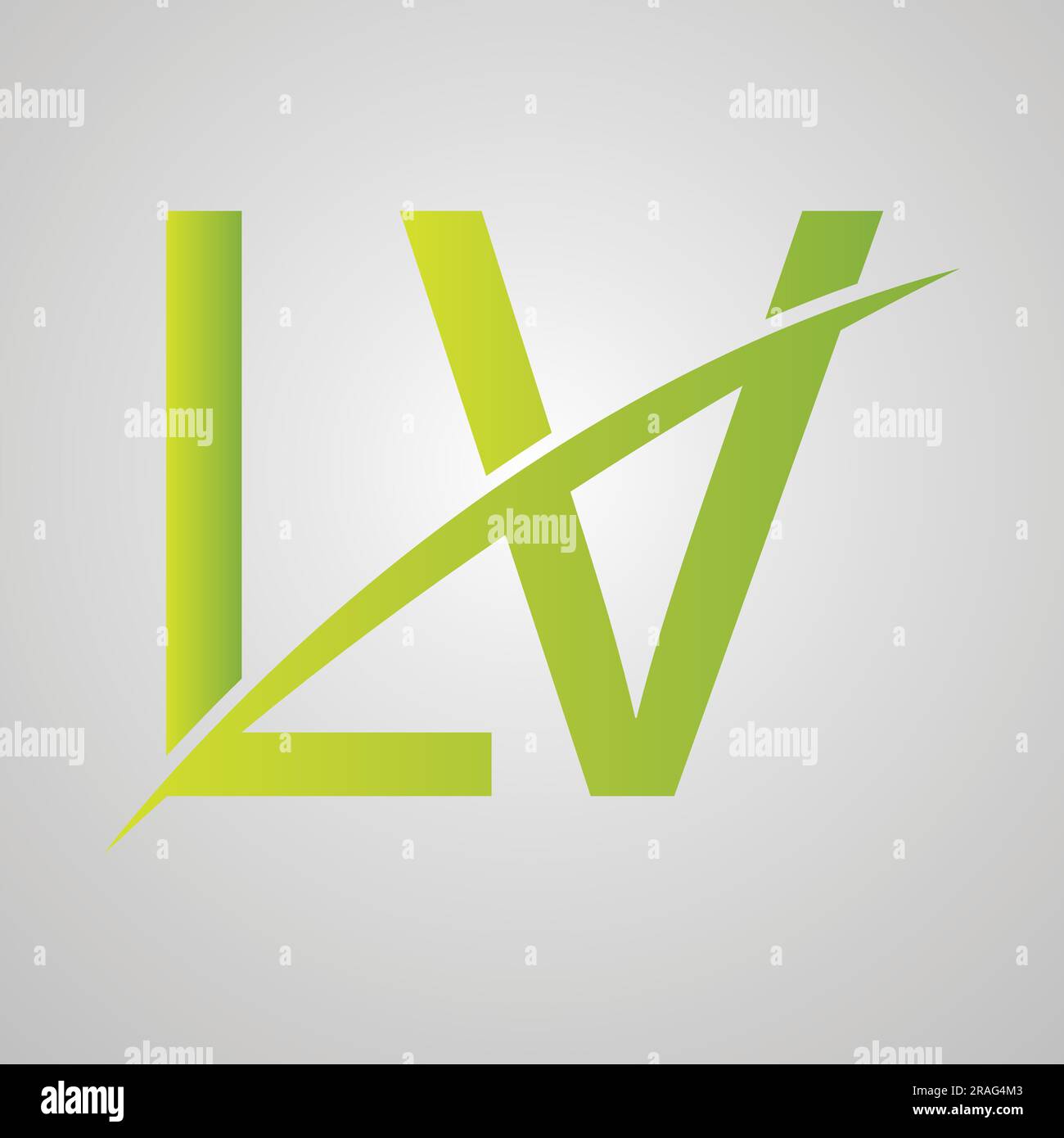 Luxury LV or VL Initial Monogram Text Letter Logo Design Stock Vector