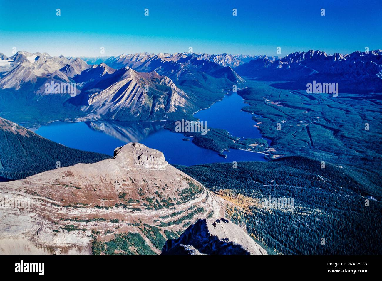 Aerial image of Kananaskis Range, park, Alberta, Canada Stock Photo Alamy
