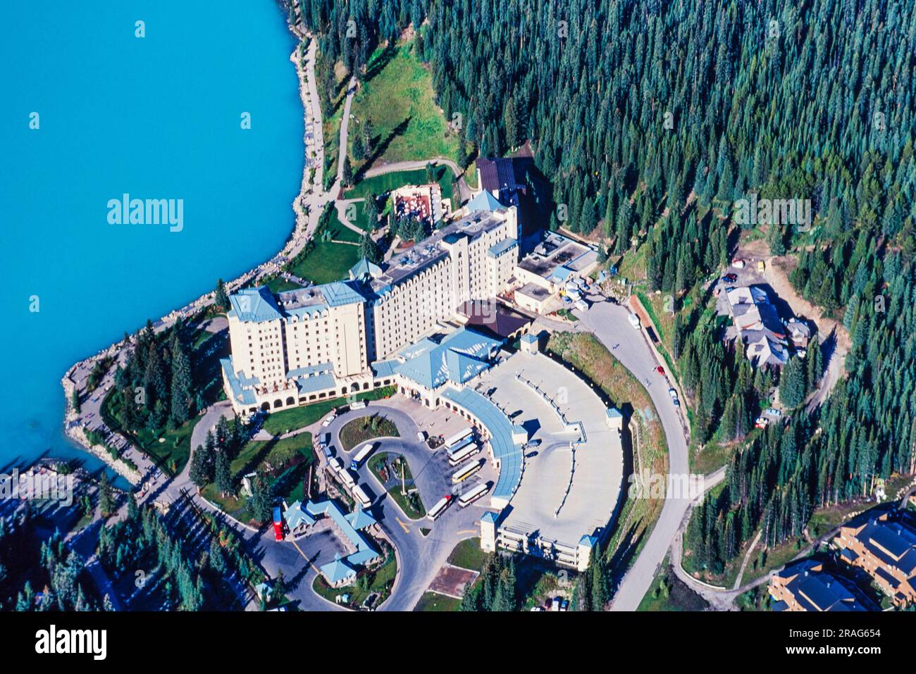 Aerial image of Lake Louise, Alberta, Canada Stock Photo - Alamy