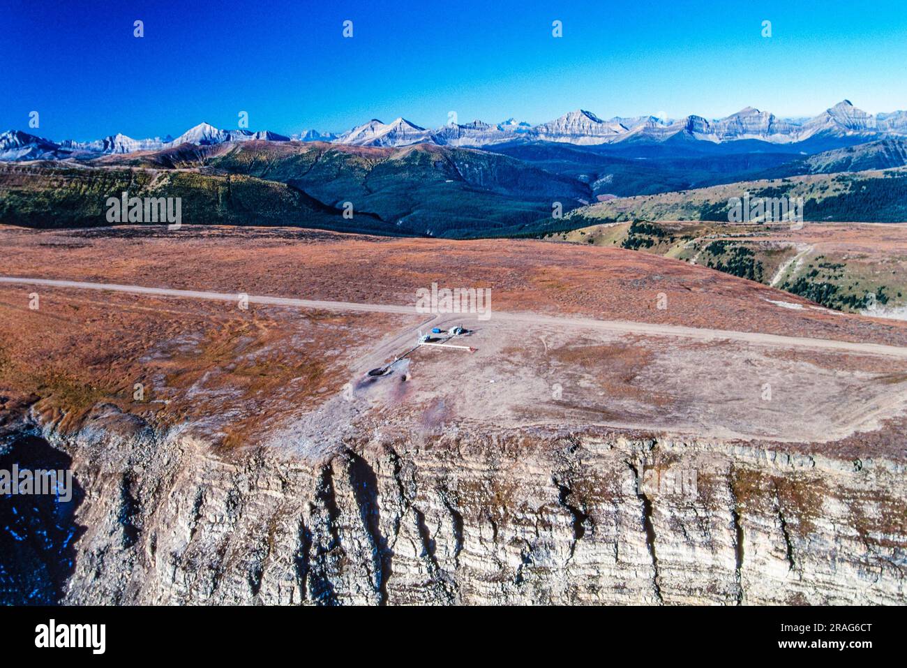 Aerial image of natural gas well, Alberta, Canada Stock Photo Alamy