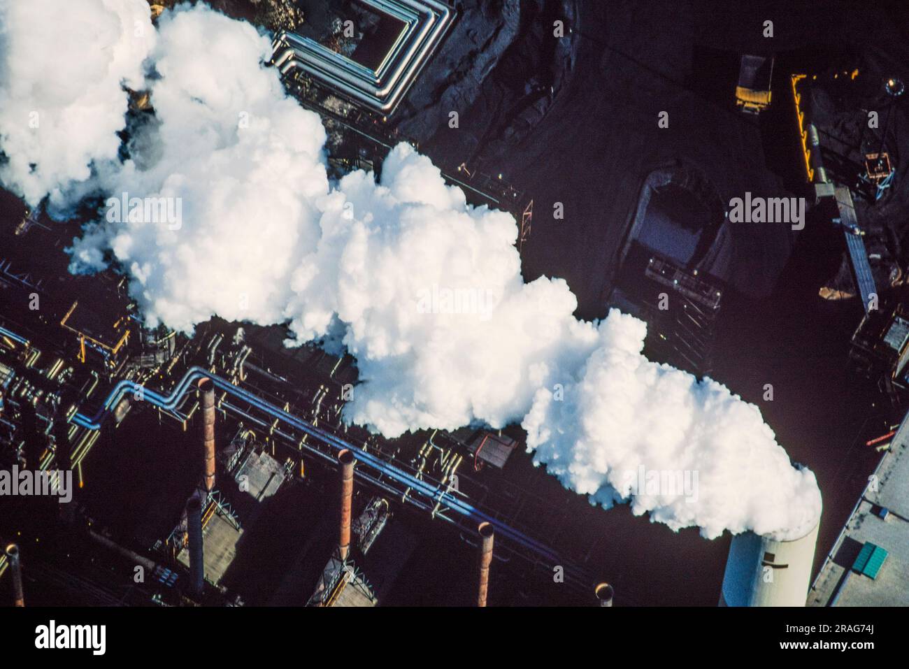 Aerial image of Alberta Tar Sands, Alberta, Canada Stock Photo