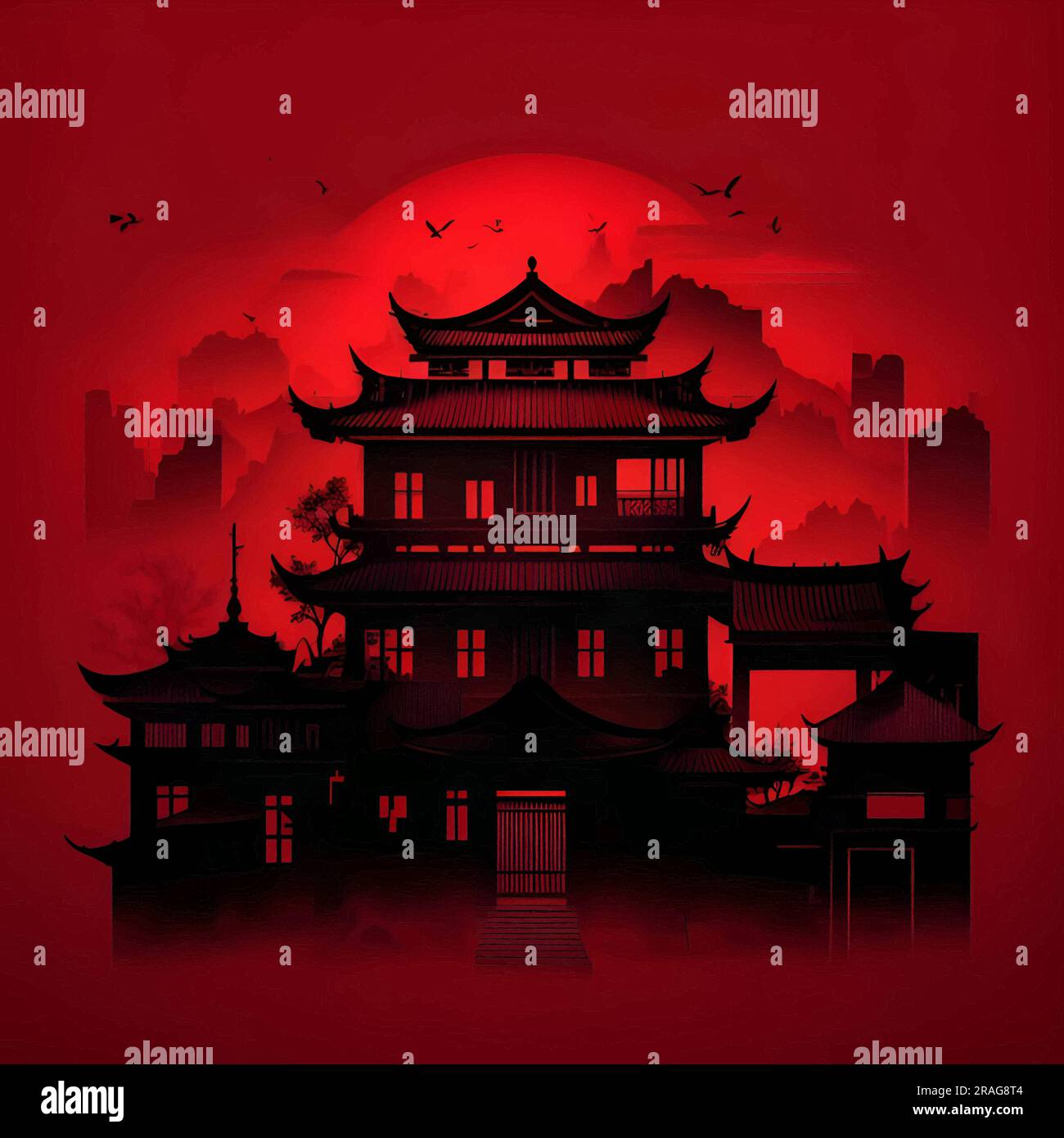Garden In A Temple Stock Vector Images Alamy garden-in-a-temple-stock-vector-images-alamy
