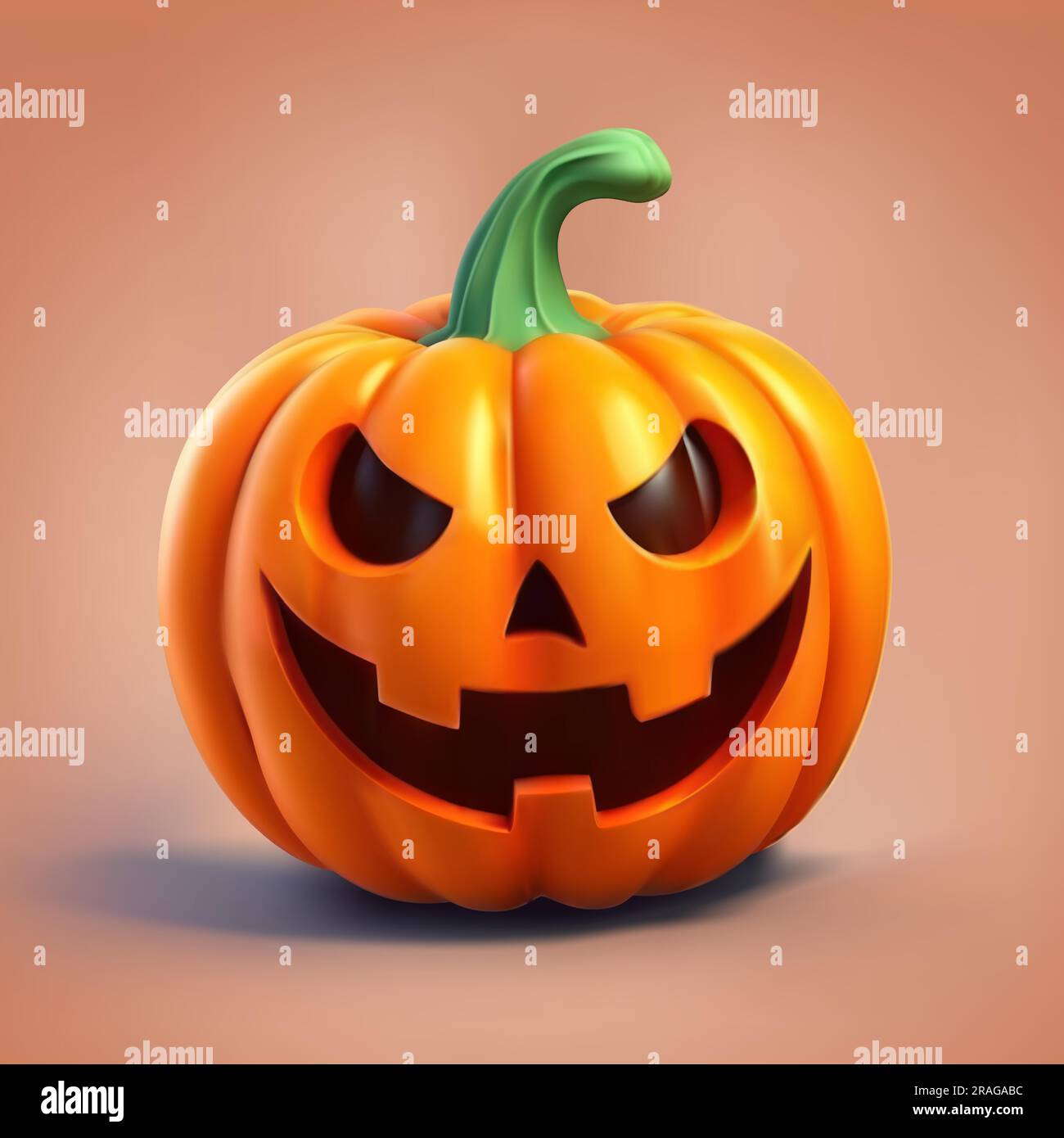 Cute 3d funny Halloween pumpkin Vector Illustration Stock Vector Image ...