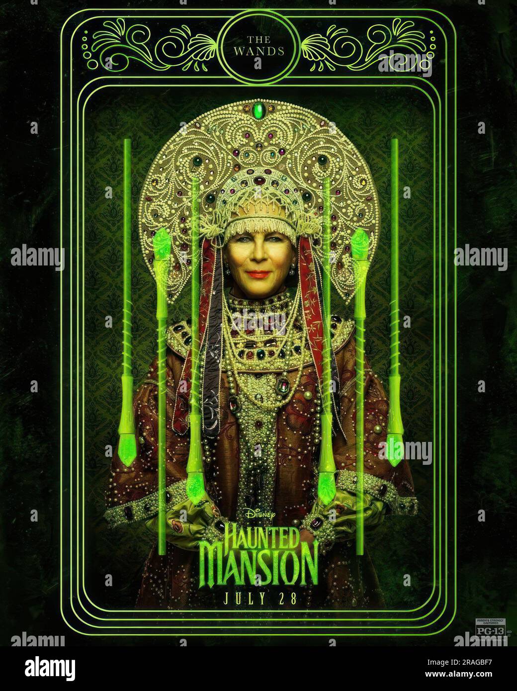 HAUNTED MANSION, US character poster, Jamie Lee Curtis, 2023. © Walt