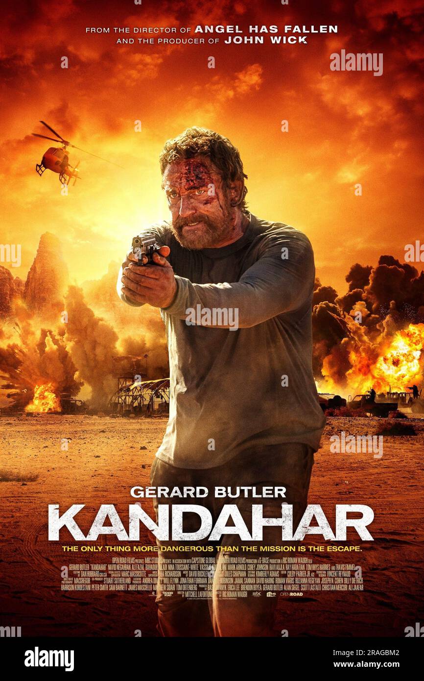 KANDAHAR, (aka MISSION KANDAHAR), poster, Gerard Butler, 2023. © Open