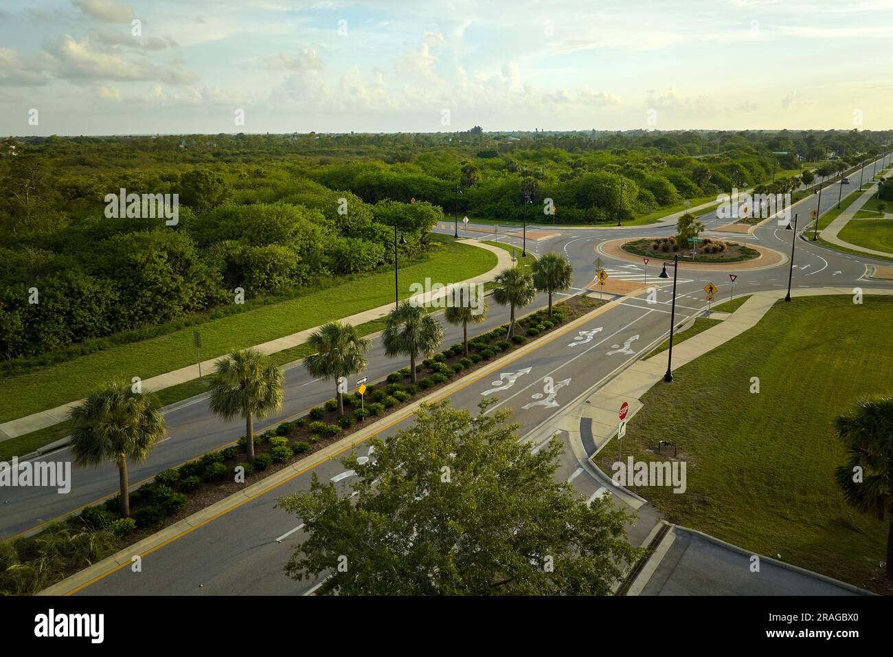 Aerial rural town traffic homes hi-res stock photography and images - Alamy