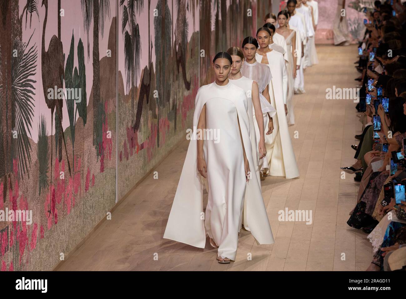 Paris, Frankreich. 03rd July, 2023. Christian DIOR Haute Couture Fall-Winter  2023-24 Runway during Haute Couture Week on July 2023 - Paris; France 03/07/ 2023 Credit: dpa/Alamy Live News Stock Photo - Alamy