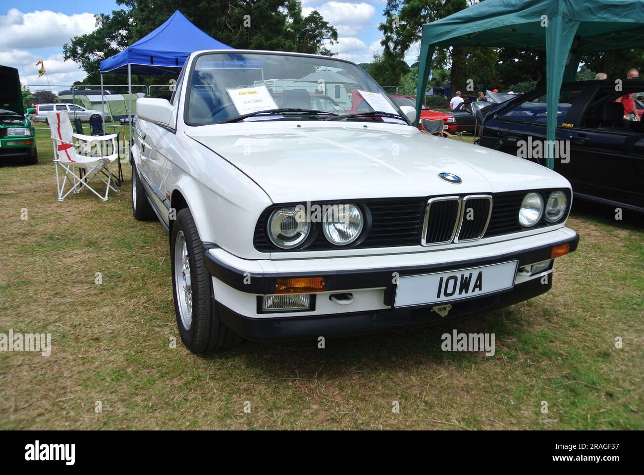 A 1990 BMW 320i convertible parked on display at the 47th HIstoric ...