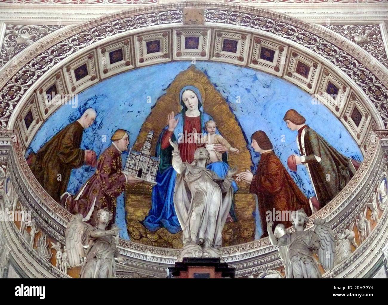 Gian Galeazzo Donates the Certosa to the Madonna Stock Photo