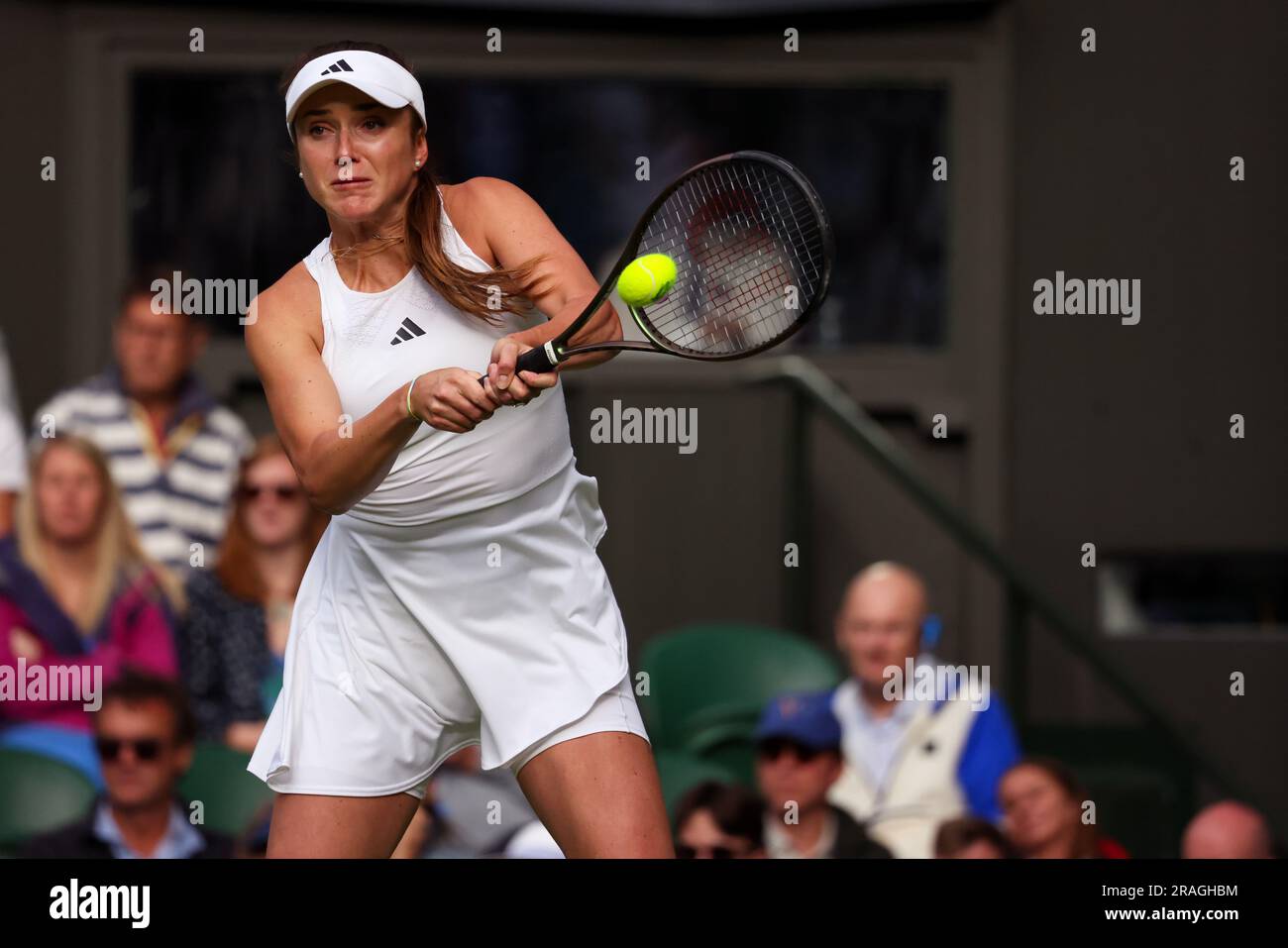 Wimbledon. Elina Svitolina of, Ukraine. 03rd July, 2023. in action during her first round match against Venus Williams of the United States during opening day at Wimbledon. Credit: Adam Stoltman/Alamy Live News Stock Photo