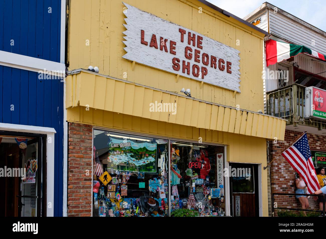 Shops at Lake Village New York Stock Photo Alamy