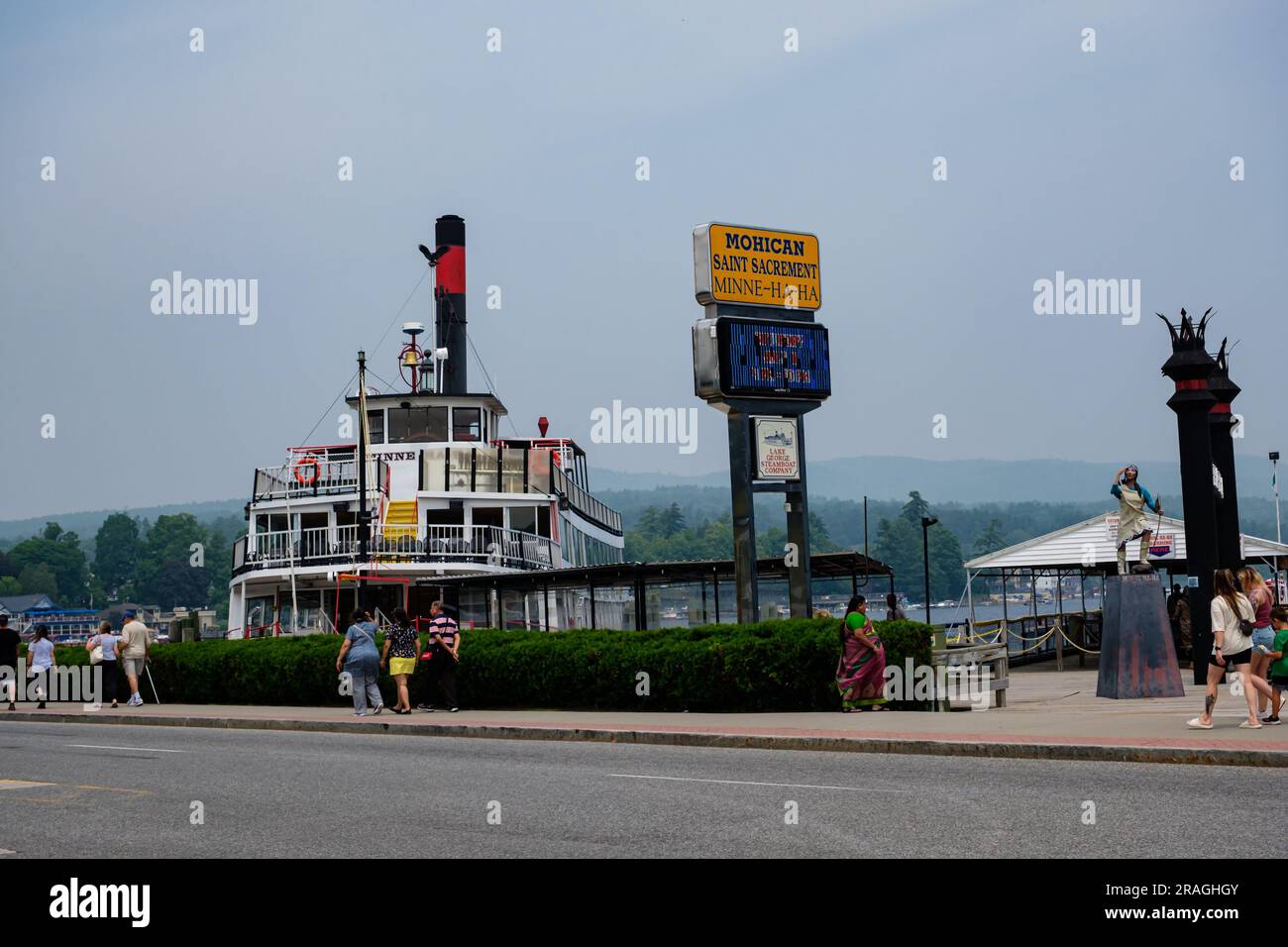 Steam Boats on Lake New York Stock Photo Alamy