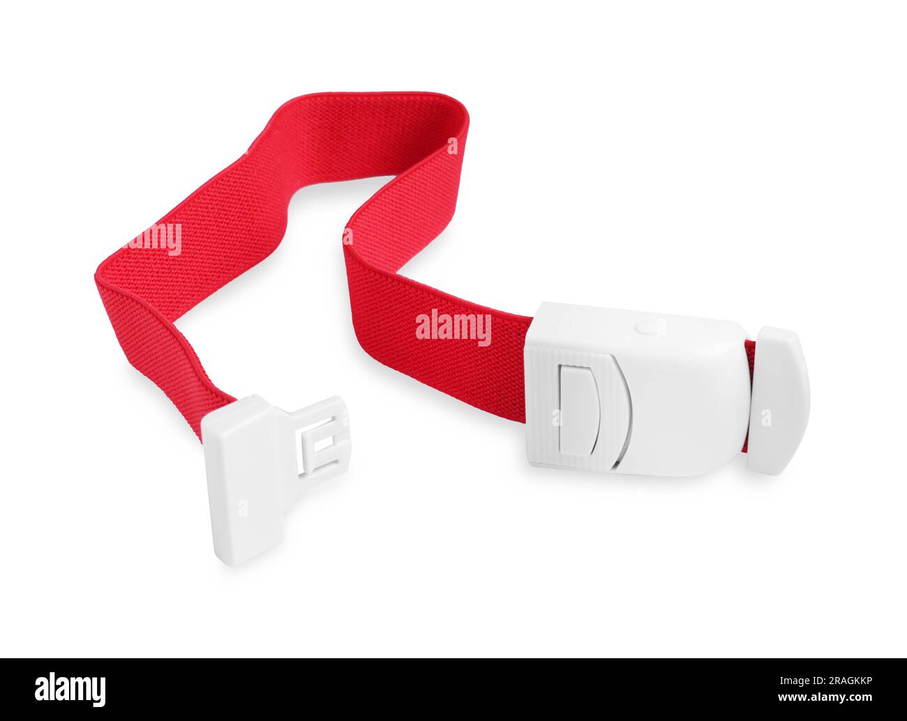 First aid tourniquet isolated on white. Medical equipment Stock Photo