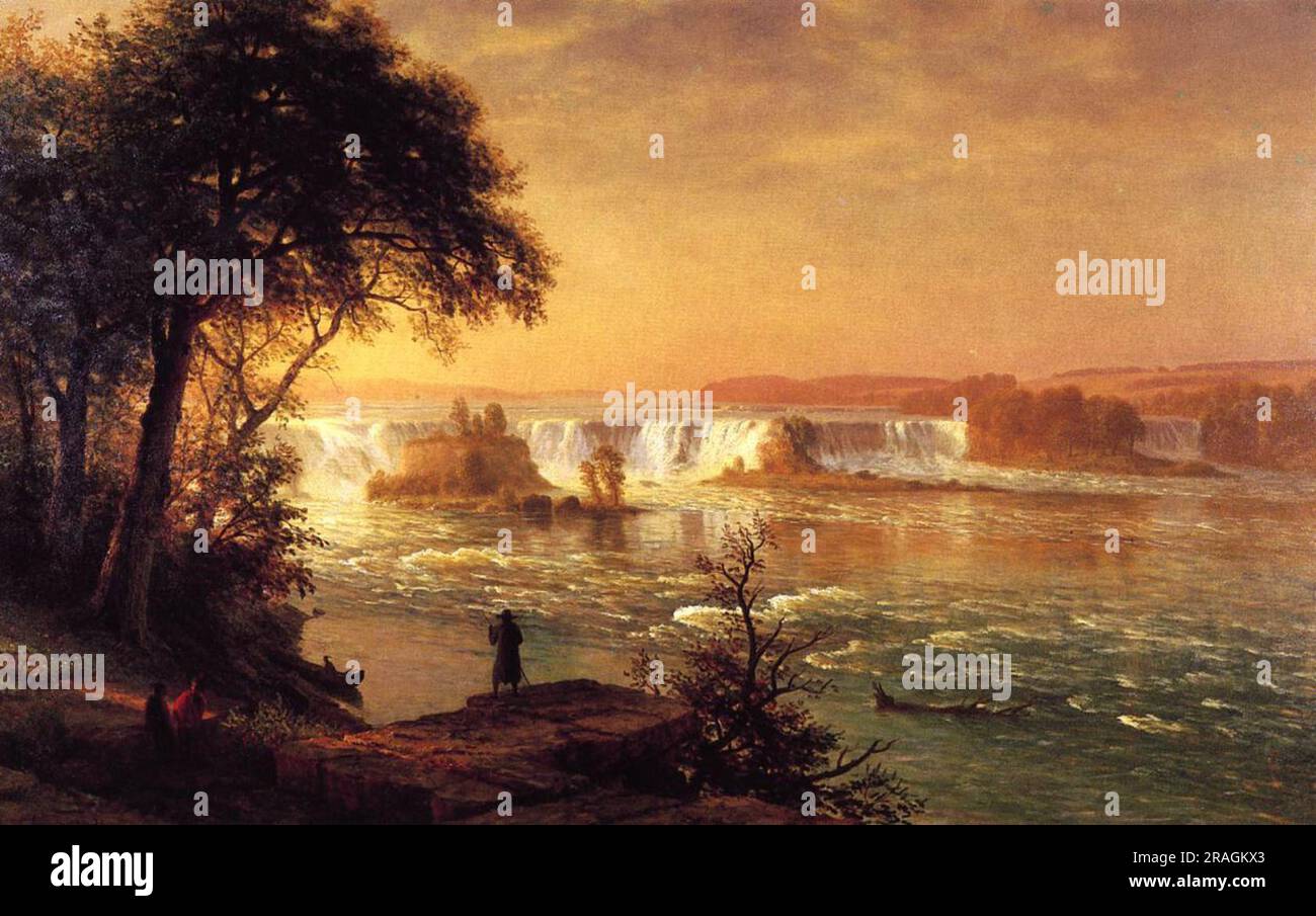 The Falls of St. Anthony 1887 by Albert Bierstadt Stock Photo