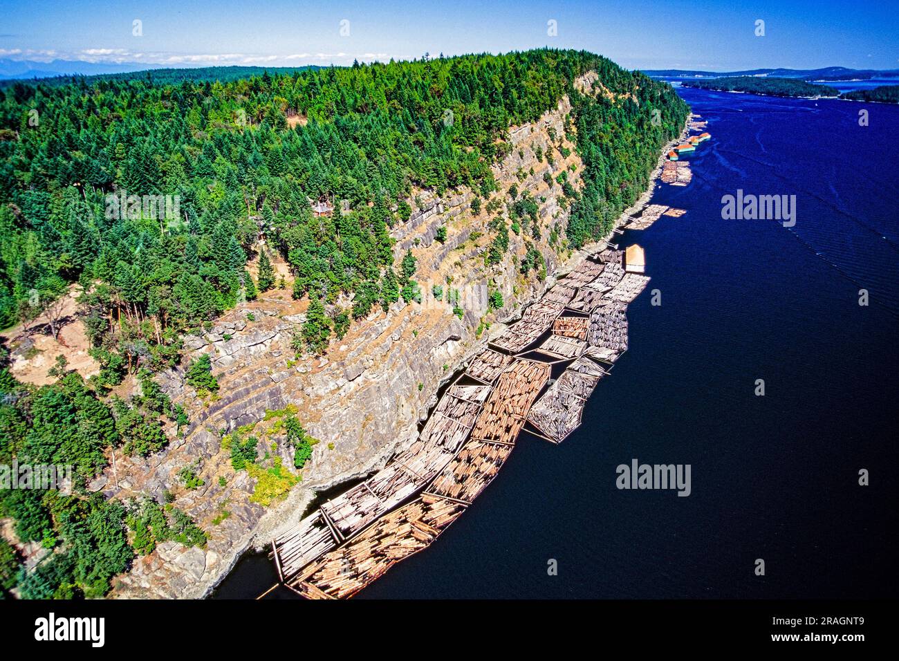 Aerial image of Gabriola Island, Gulf Islands, British Columbia, Canada