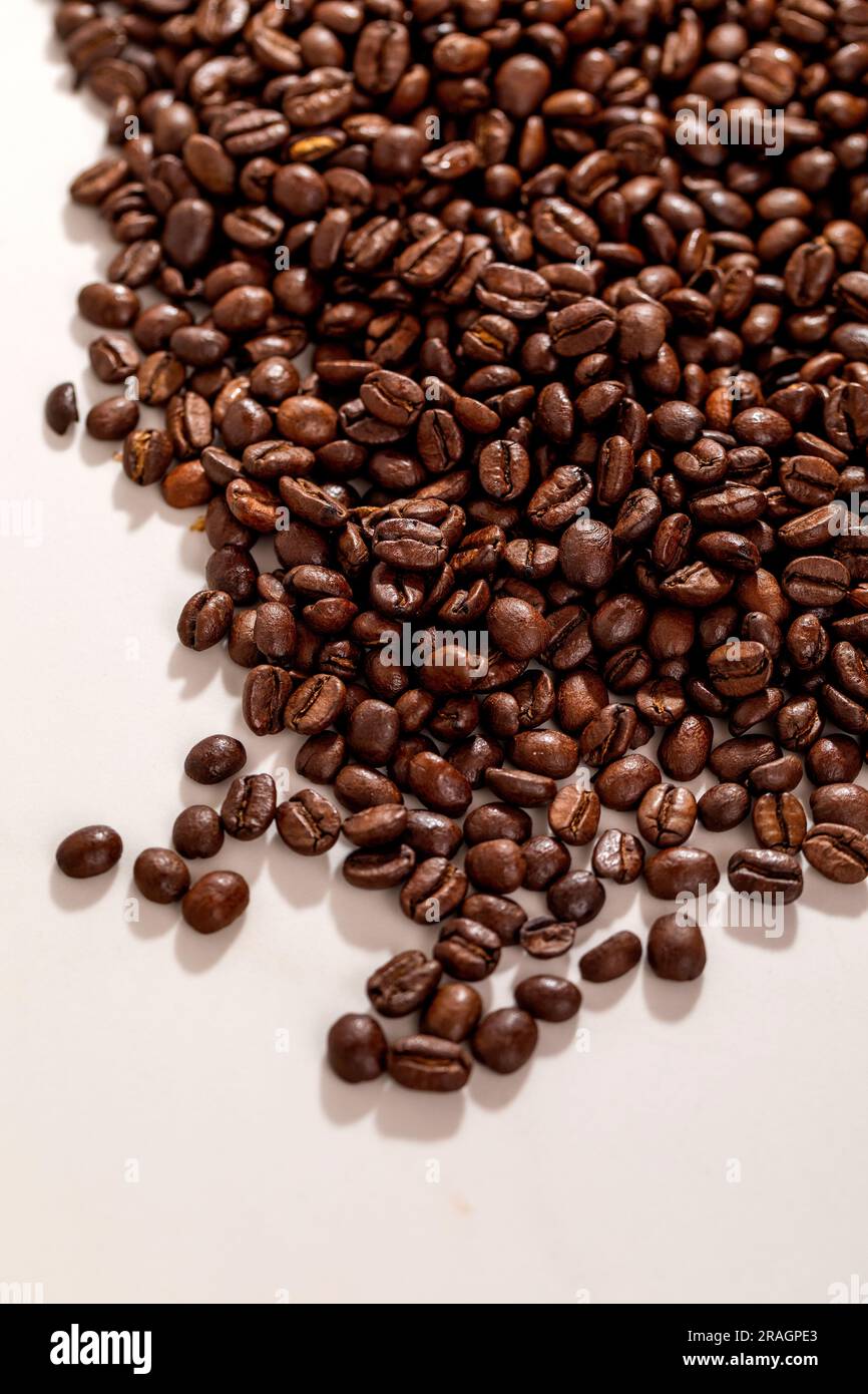 raw coffee beans white background Stock Photo Alamy