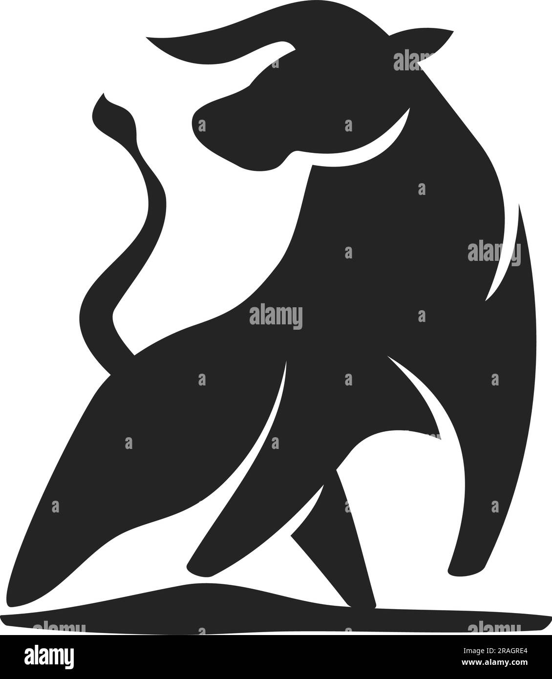 bull logo template. Icon Illustration Brand Identity. Isolated and flat