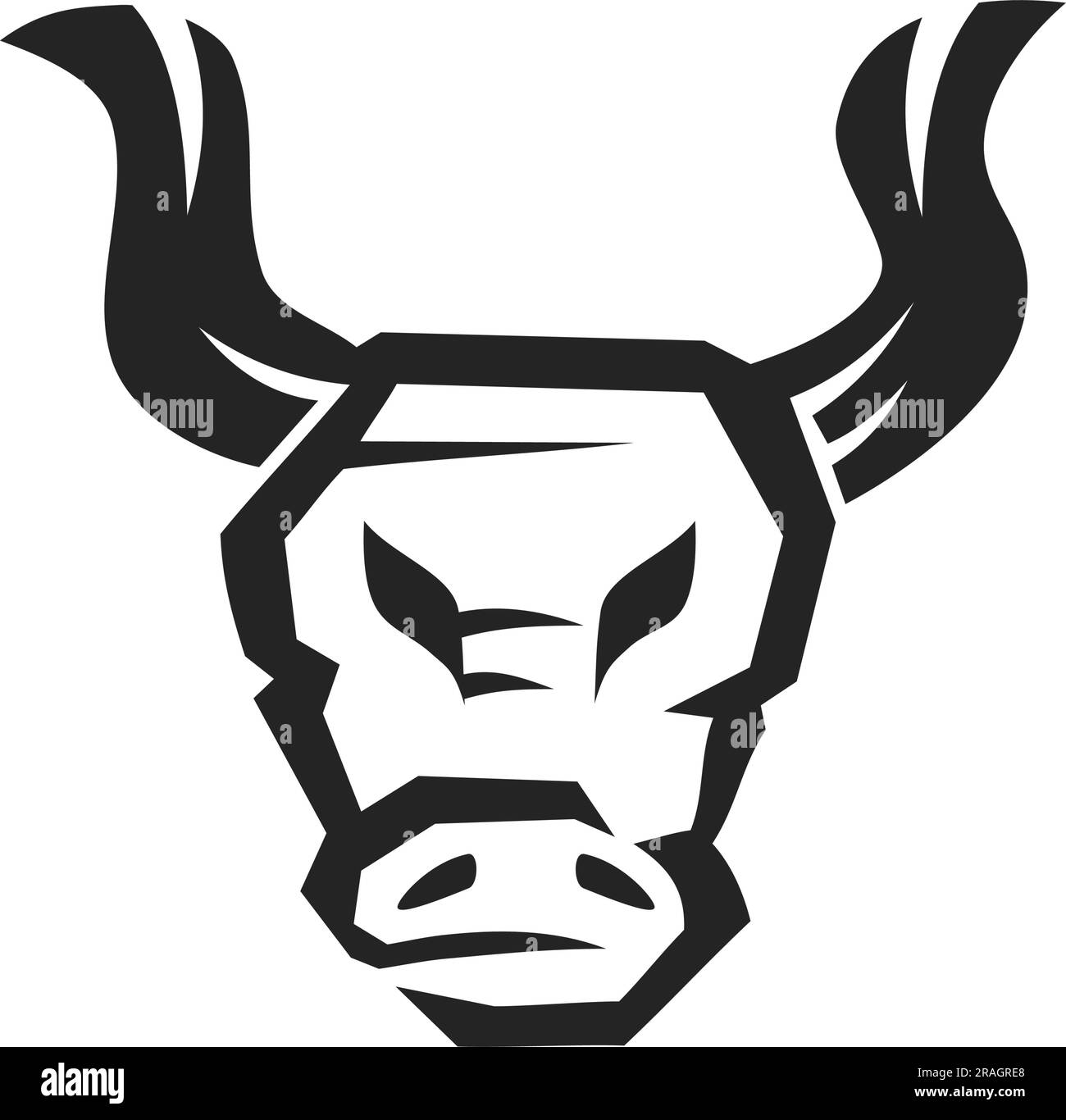 bull logo template. Icon Illustration Brand Identity. Isolated and flat