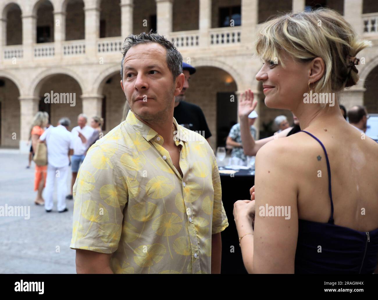 Palma, Spain. 03rd July, 2023. Actors Heike Makatsch and Trystan Putter ...