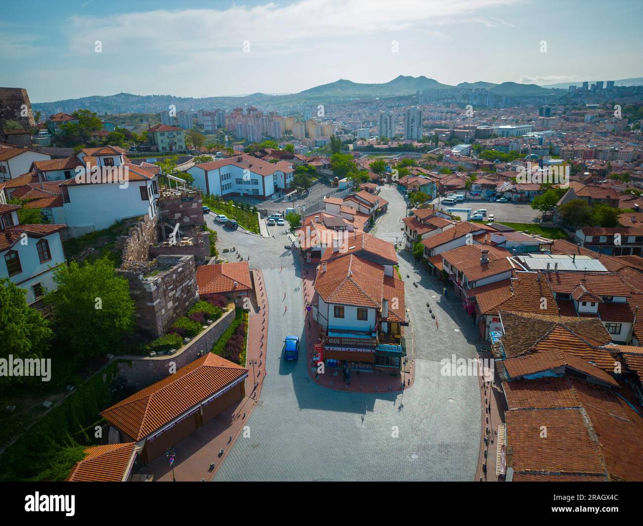 Ankara Castle (Turkish Ankara Kalesi) and historic residential