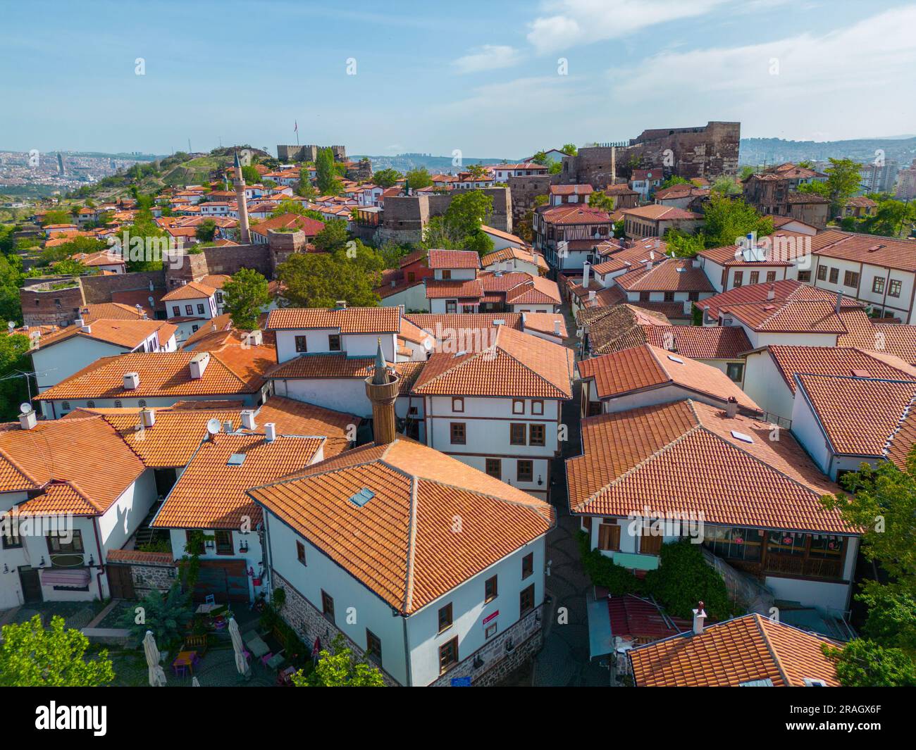 Ankara Castle (Turkish Ankara Kalesi) and historic residential